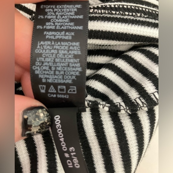 Express White Black Striped Cap Sleeve Bodycon Sheath Dress Size 4 NWT - Picture 6 of 7